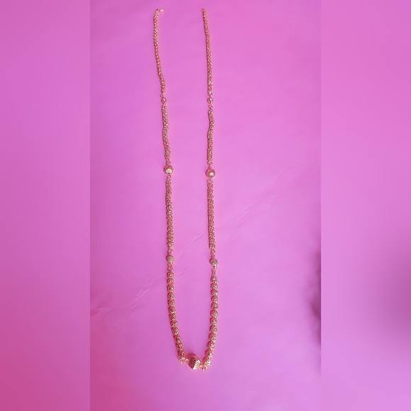18k Gold plated Long Ball Tulip Chain NWT - Picture 6 of 6